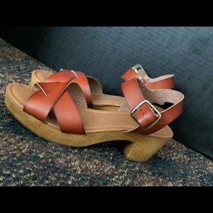 Wooden heeled sandals